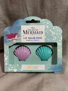 Disney The Little Mermaid Shell Lip Balm Duo - Purple & Teal